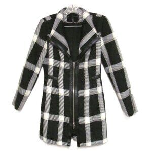 Black and White Plaid Jacket by White House Black Market Size XS
